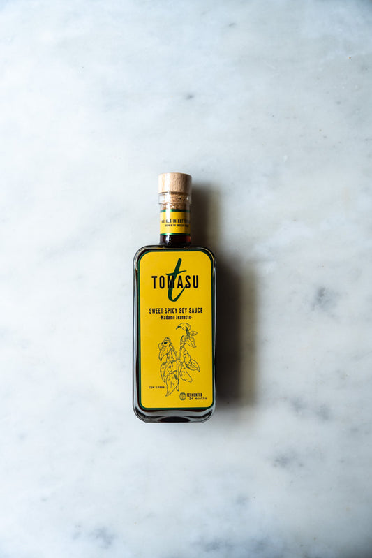 Limited Tomasu sweet spicy soy sauce, madame Jeanette