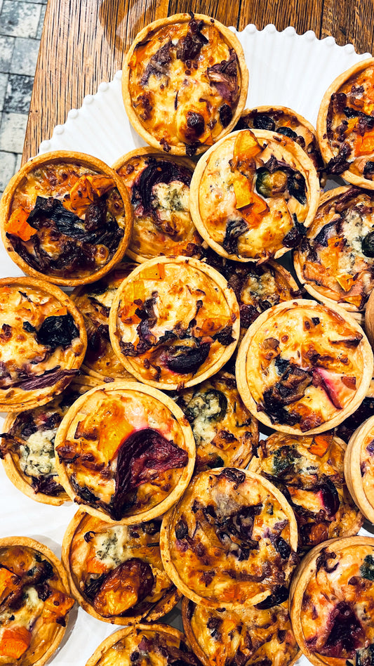 Paddenstoel & truffel mini quiche