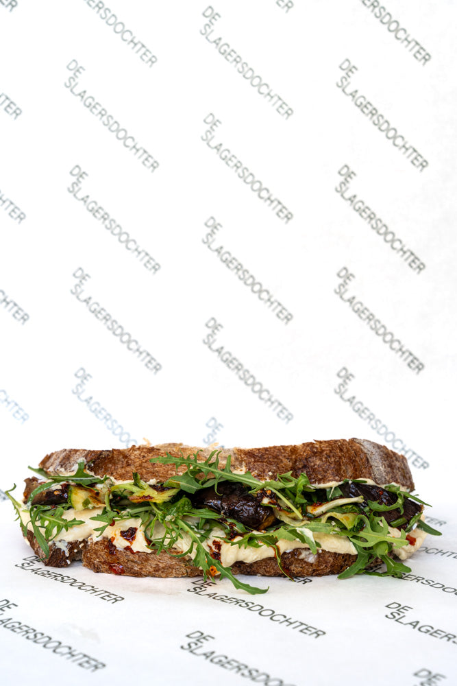 Hummus, crispy chili & gegrilde groenten (v)