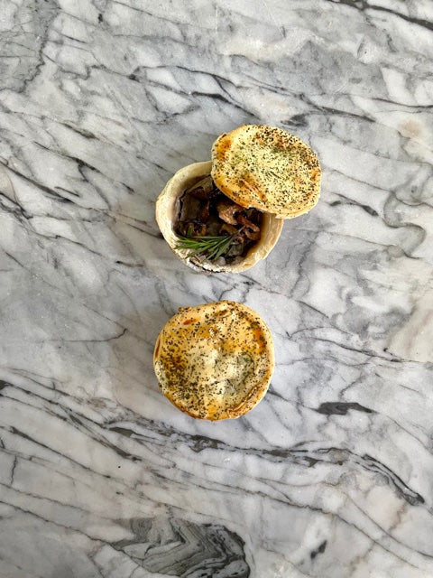 Pie met bospaddenstoelen (VEGAN)